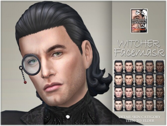 Sims 4 Witcher facemask by BAkalia at TSR
