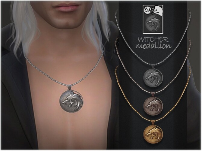 Sims 4 Witcher medallion by BAkalia at TSR