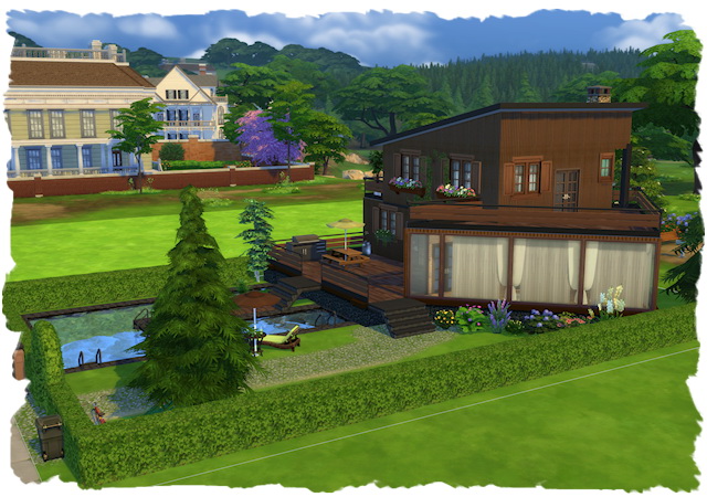 Sims 4 Wood House River by Chalipo at All 4 Sims