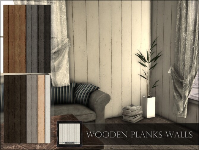 Sims 4 Wooden Planks Walls by RemusSirion at TSR