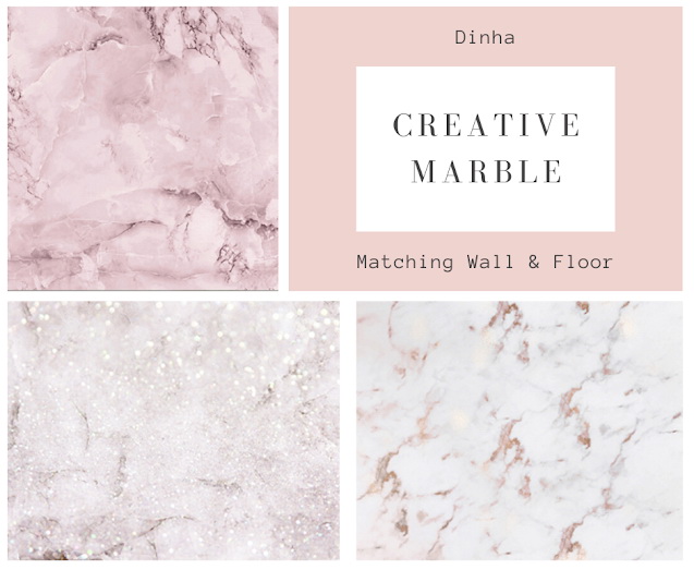 Sims 4 Matching Walls and Floor Creative Marble at Dinha Gamer