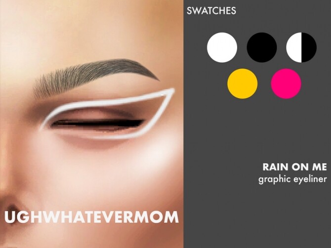 Sims 4 Rain On Me Eyeliner by ughwhatevermom at TSR