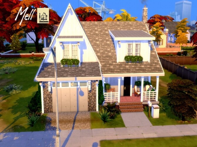 Sims 4 Mell modern home by GenkaiHaretsu at TSR