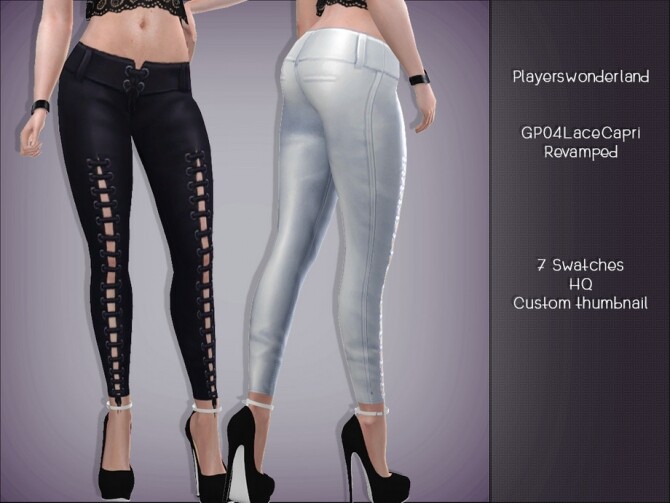 Sims 4 GP04 Lace Capri Revamped by PlayersWonderland at TSR