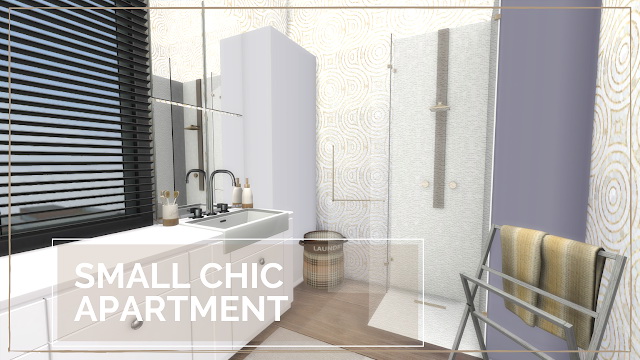 Sims 4 SMALL CHIC APARTMENT at Dinha Gamer