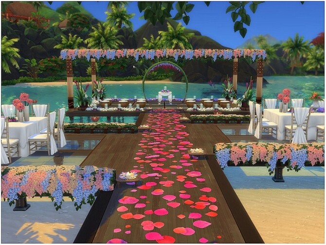 Sims 4 Beach Wedding Venue by lotsbymanal at TSR