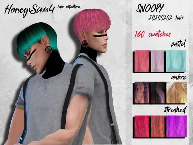 Sims 4 Male hair retexture by HoneysSims4 at TSR