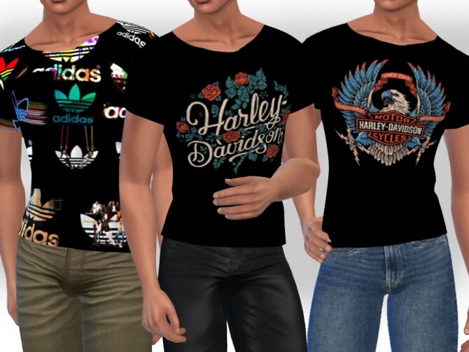 Sims 4 Male Logo T shirts by Saliwa at TSR