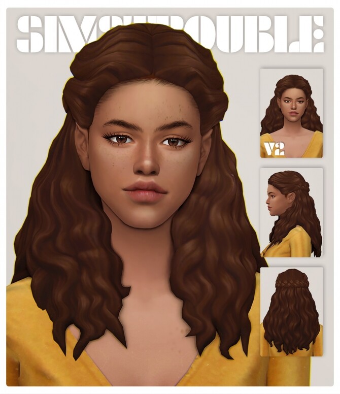 Sims 4 HOPPIE hair by SimsTrouble