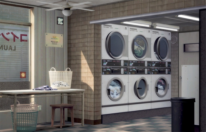 SUN Laundromat / SUN Coin laundry at Slox » Sims 4 Updates