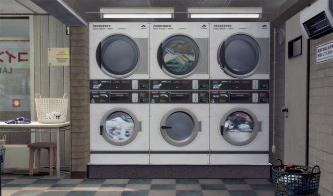 Sims 4 SUN Laundromat / SUN Coin laundry at Slox