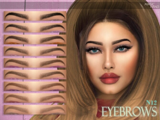 Sims 4 Eyebrows N12 by MagicHand at TSR