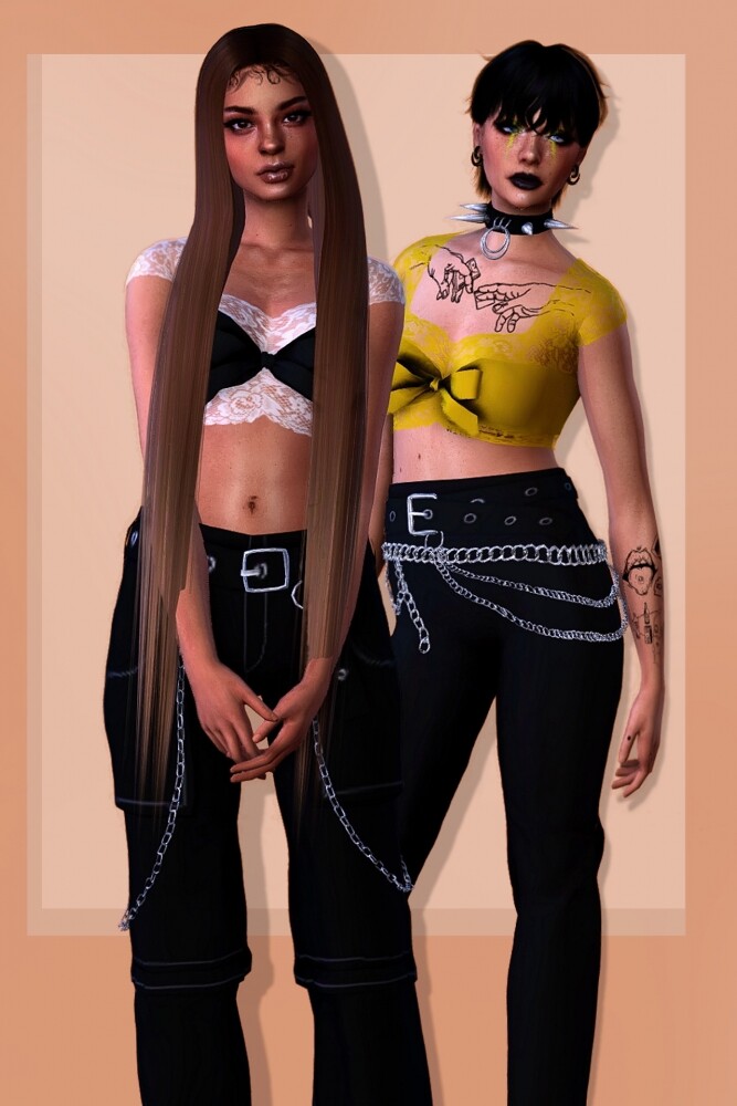 Sims 4 Ghostflower Top at EvellSims