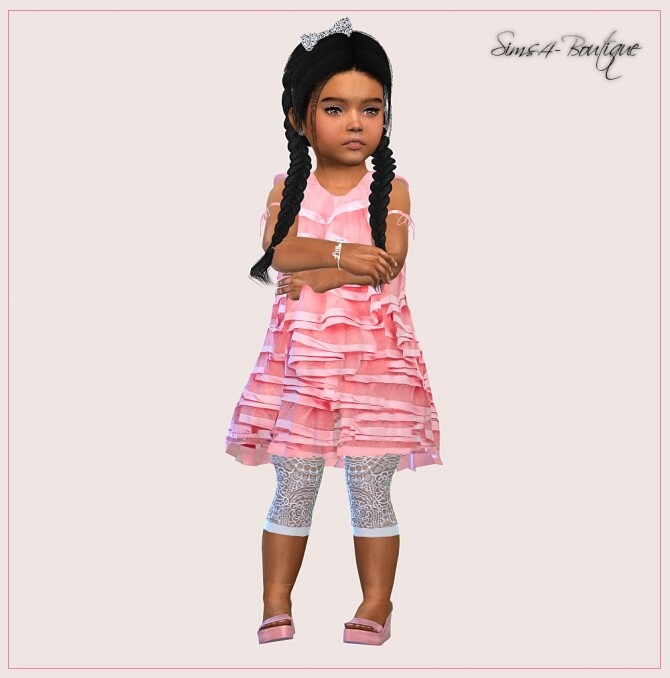 Sims 4 Designer Dress for Toddler Girls TS4 at Sims4 Boutique