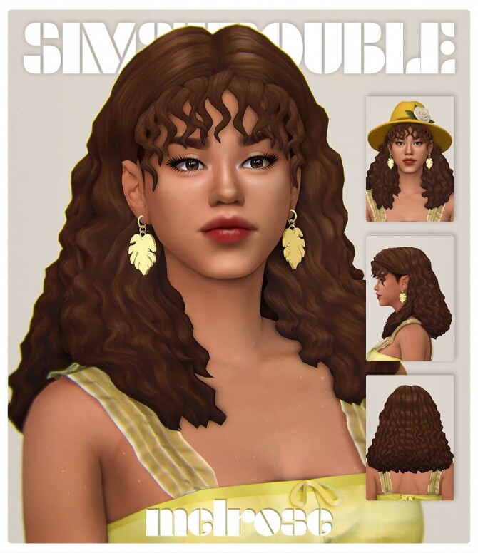 Sims 4 TRAMONTO SET: hair + earrings at SimsTrouble