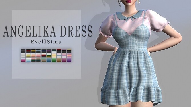 Sims 4 Angelika Dress at EvellSims