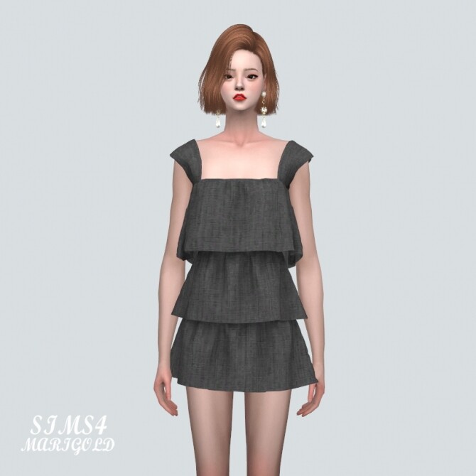 Sims 4 3 Tiered Mini Dress at Marigold