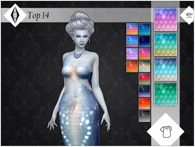 Sims 4 Mermaid Top 14 by AleNikSimmer at TSR