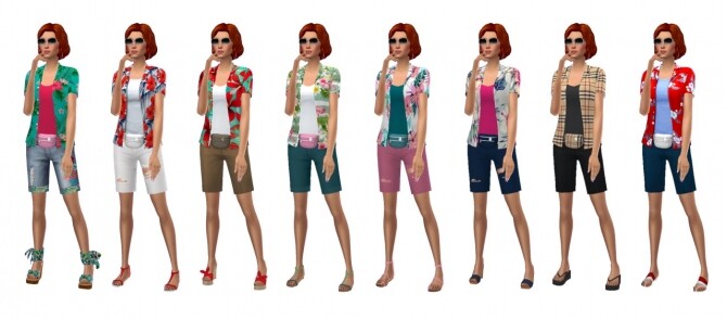 Sims 4 BG TOURIST OUTFIT at Sims4Sue