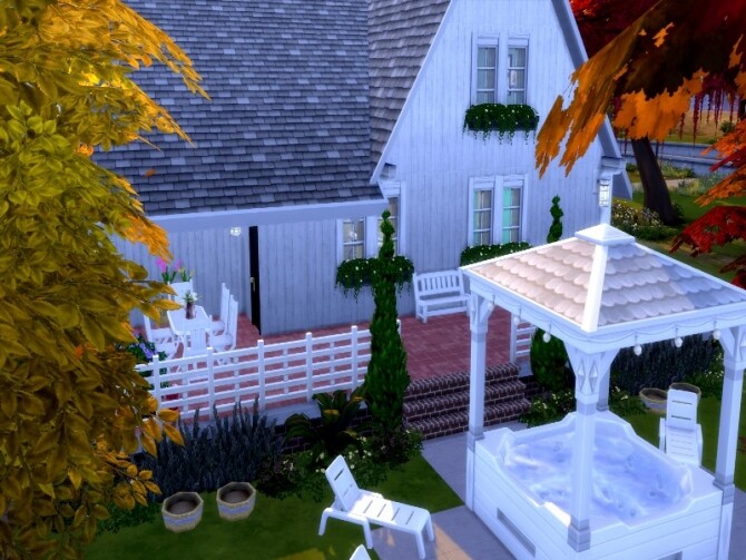 Sims 4 Mell modern home by GenkaiHaretsu at TSR
