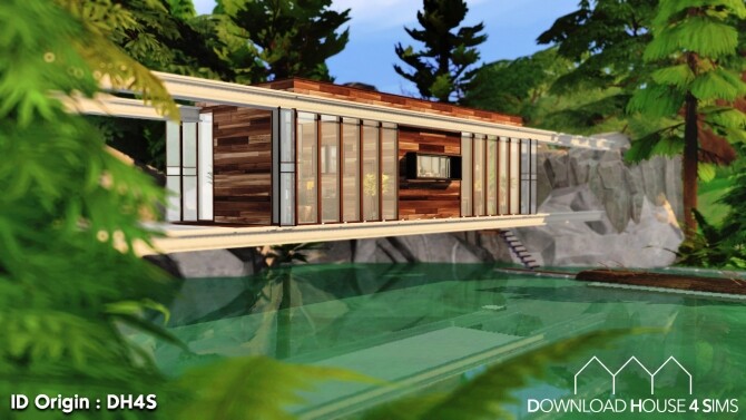 Sims 4 Suspended Modern House at DH4S