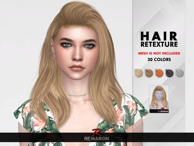 Sims 4 TZ0607 Hair Retexture by remaron at TSR