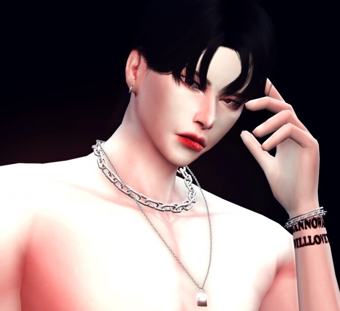 Sims 4 Male Necklace 4 & Bracelet 1 at Chaessi