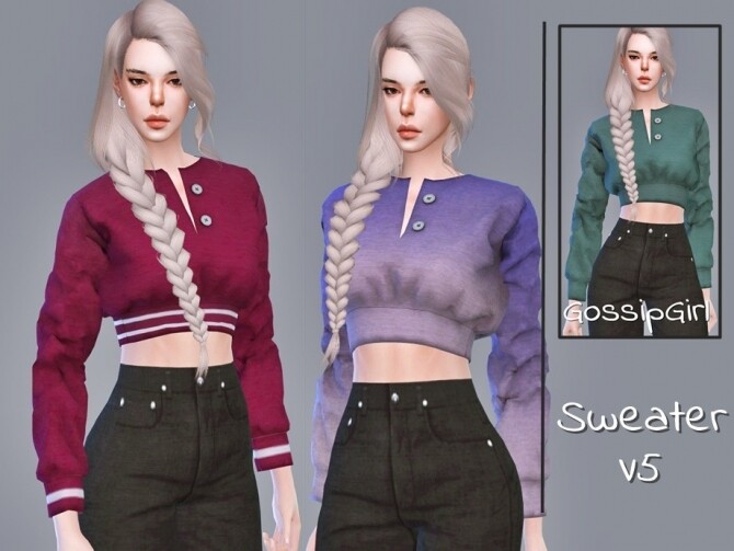 Sims 4 Sweater V5 by GossipGirl S4 at TSR