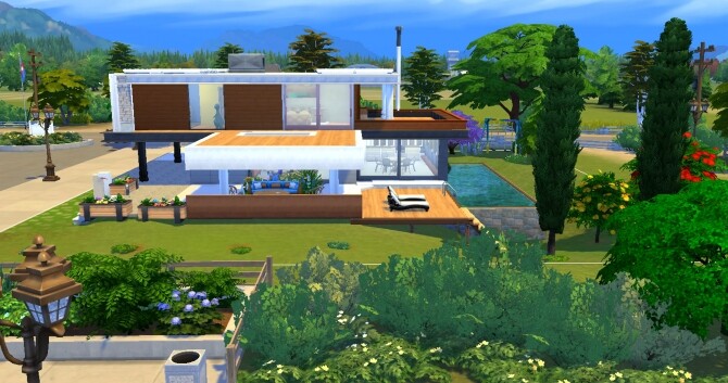 Sims 4 Concrete House by valbreizh at Mod The Sims