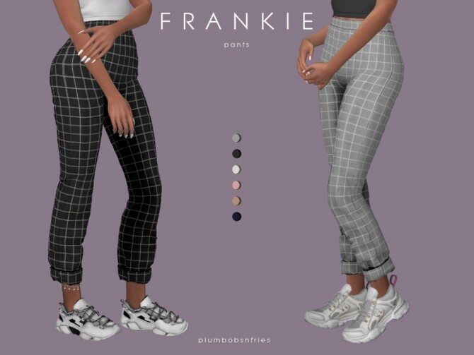 Sims 4 FRANKIE pants by Plumbobs n Fries at TSR