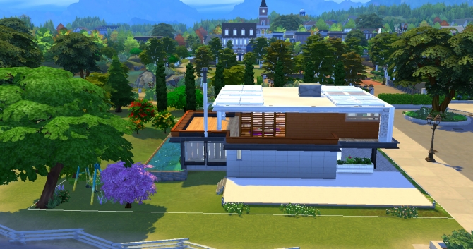 Sims 4 Concrete House by valbreizh downloads » Sims 4 Updates