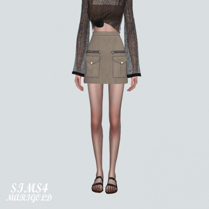 Sims 4 Military Look Mini Skirt at Marigold