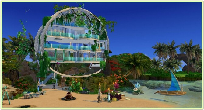 Sims 4 Tropical Dream by Coco Simy at L’UniverSims