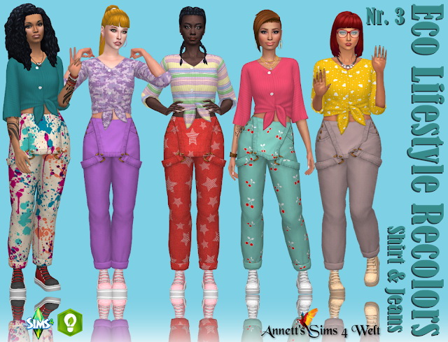 Sims 4 Shirt & Jeans Nr. 3 at Annett’s Sims 4 Welt
