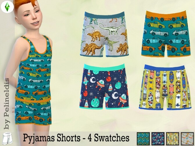 Sims 4 Boys Summer Pyjamas by Pelineldis at TSR