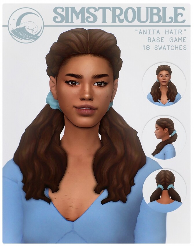 Sims 4 ANITA hair at SimsTrouble