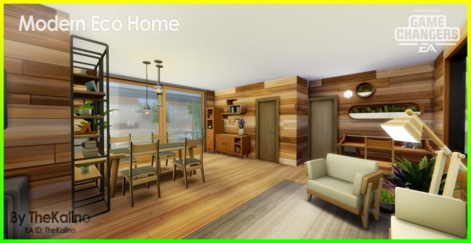 Sims 4 Modern Eco Home at Kalino