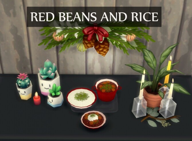 Sims 4 RED BEANS AND RICE at Icemunmun