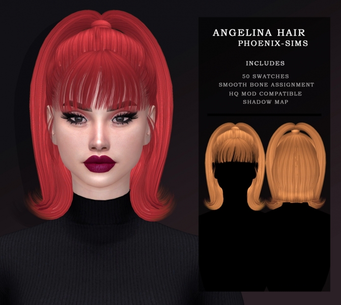 SABRINA & ANGELINA HAIR at Phoenix-Sims » Sims 4 Updates