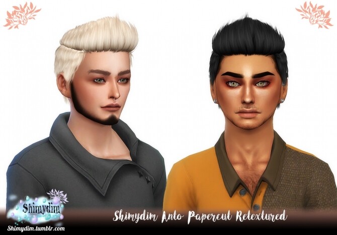 Sims 4 Anto Papercut Hair Retexture Child & Toddler Naturals + Unnaturals at Shimydim Sims