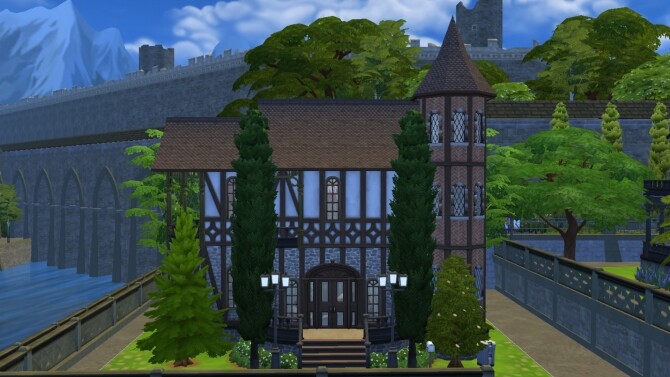 Sims 4 Tudor Magico Vampirique home by xmathyx at Mod The Sims