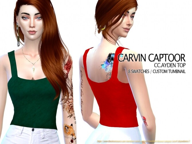 Sims 4 Ayden Top by carvin captoor at TSR