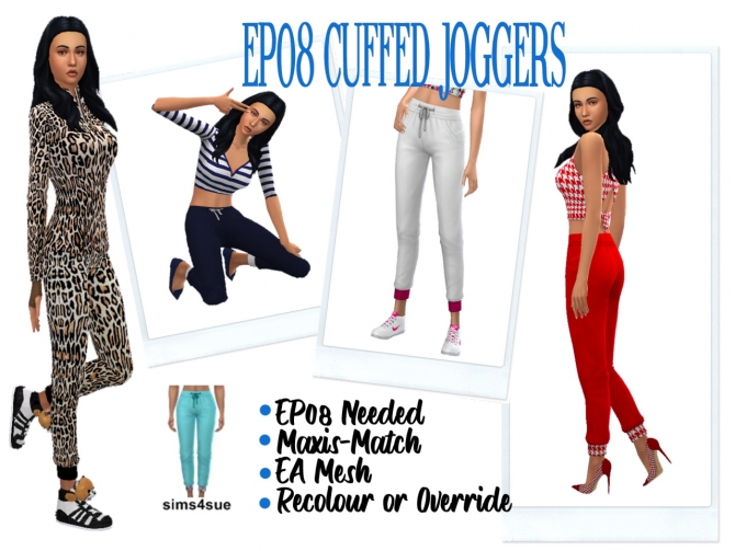 EP08 CUFFED JOGGERS at Sims4Sue » Sims 4 Updates