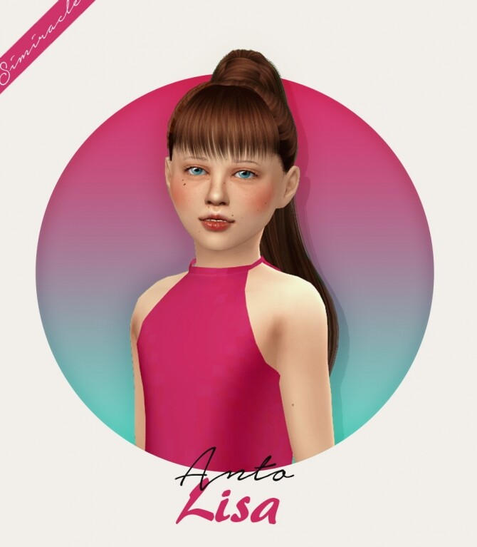Sims 4 Anto Lisa Hair Kids Version at Simiracle