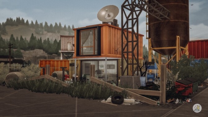 Sims 4 Trashed Shipping Container at Luna Sims