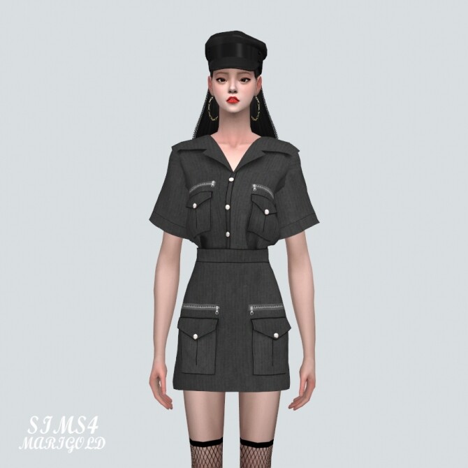 Sims 4 Military Look 2 Piece at Marigold