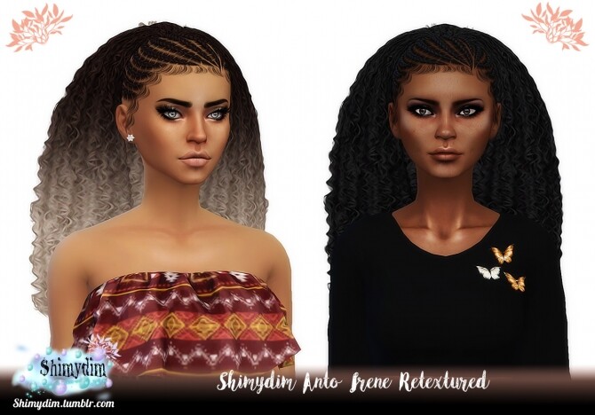 Sims 4 Anto Irene Hair Retexture Ombre Naturals Unnaturals at Shimydim Sims
