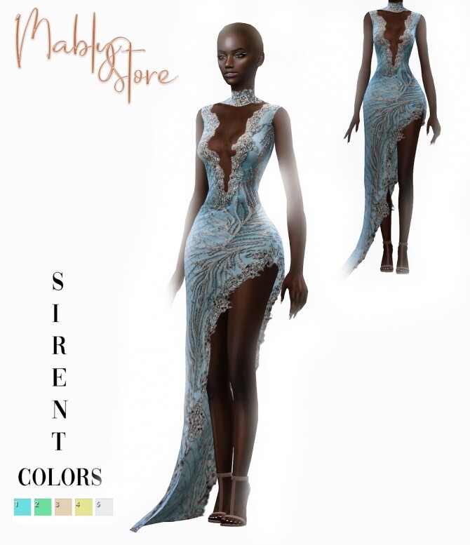 Sims 4 SIRENT GOWN at Mably Store