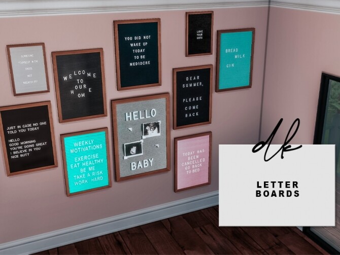 Sims 4 Letter Boards at DK SIMS