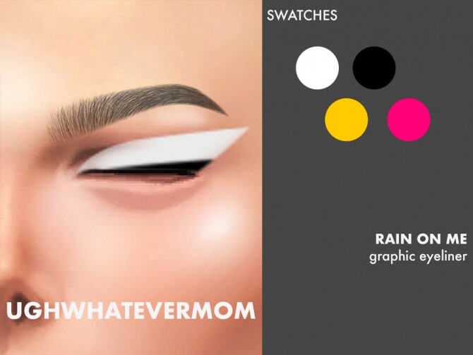Sims 4 Rain On Me Lady Gaga Eyeliner by ughwhatevermom at TSR